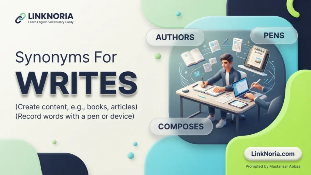 synonyms for writes