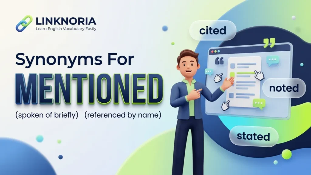 synonyms for mentioned